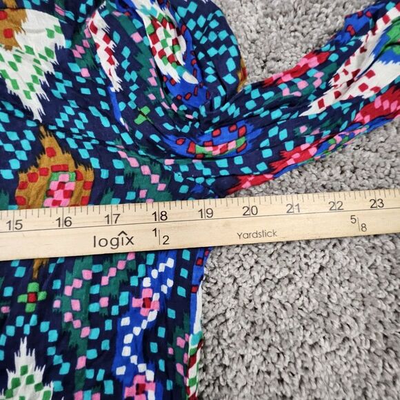 Anthropologie Maeve Blouse Womens Size 8 Topoxte Dropwaist Ikat Western Aztec‎ - Picture 10 of 10